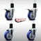 Service Caster 4'' SS Blue Poly Swivel 1-3/4'' Expanding Stem Caster Set 2 Total Lock Brakes, 4PK SCC-SSEXTTL20S414-PPUB-BLU-2-S-2-134 - alternate 5